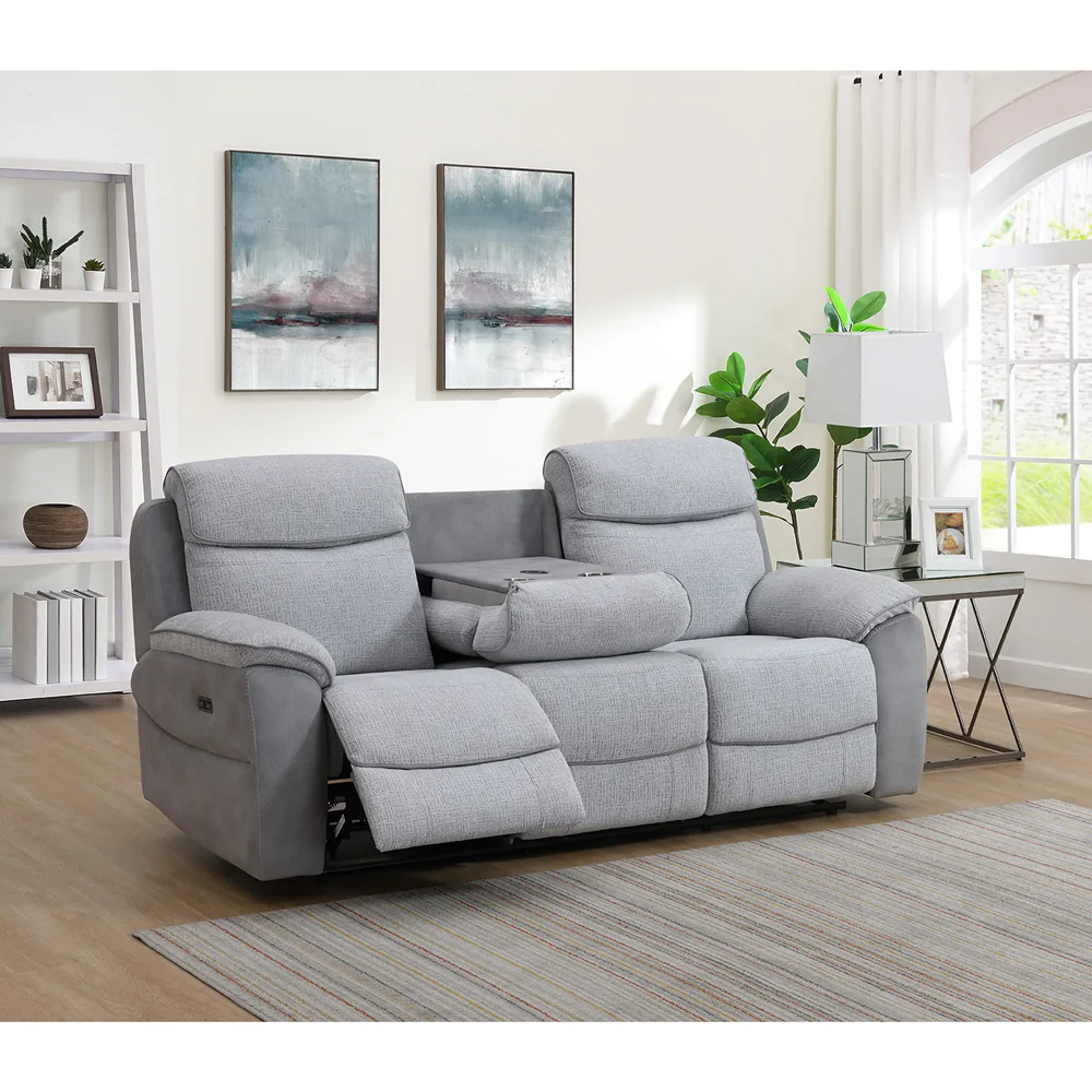 Asher - 3+2+1 Grey Electric Recliner Suite - Image 3
