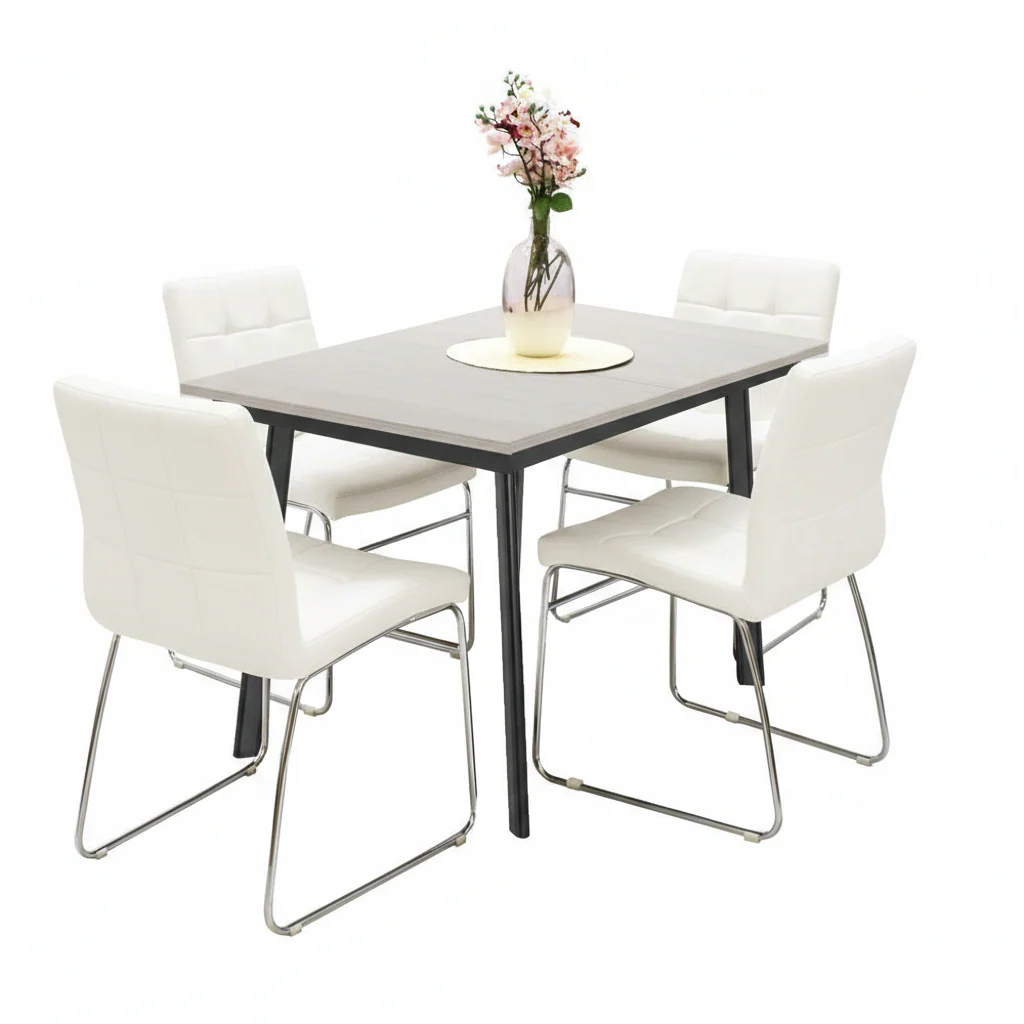 Avery Extending Dining Table &  Sled Chairs - Image 3
