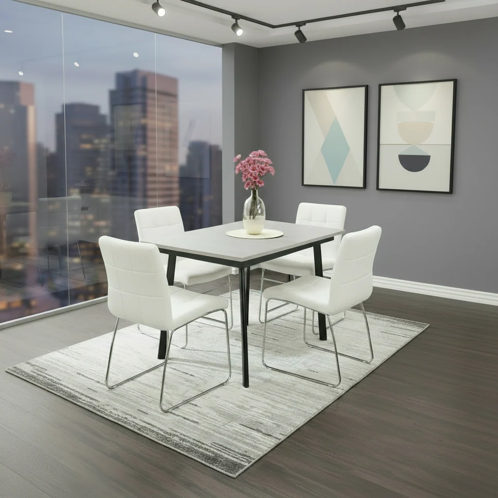 Avery Extending Dining Table &  Sled Chairs - Image 8