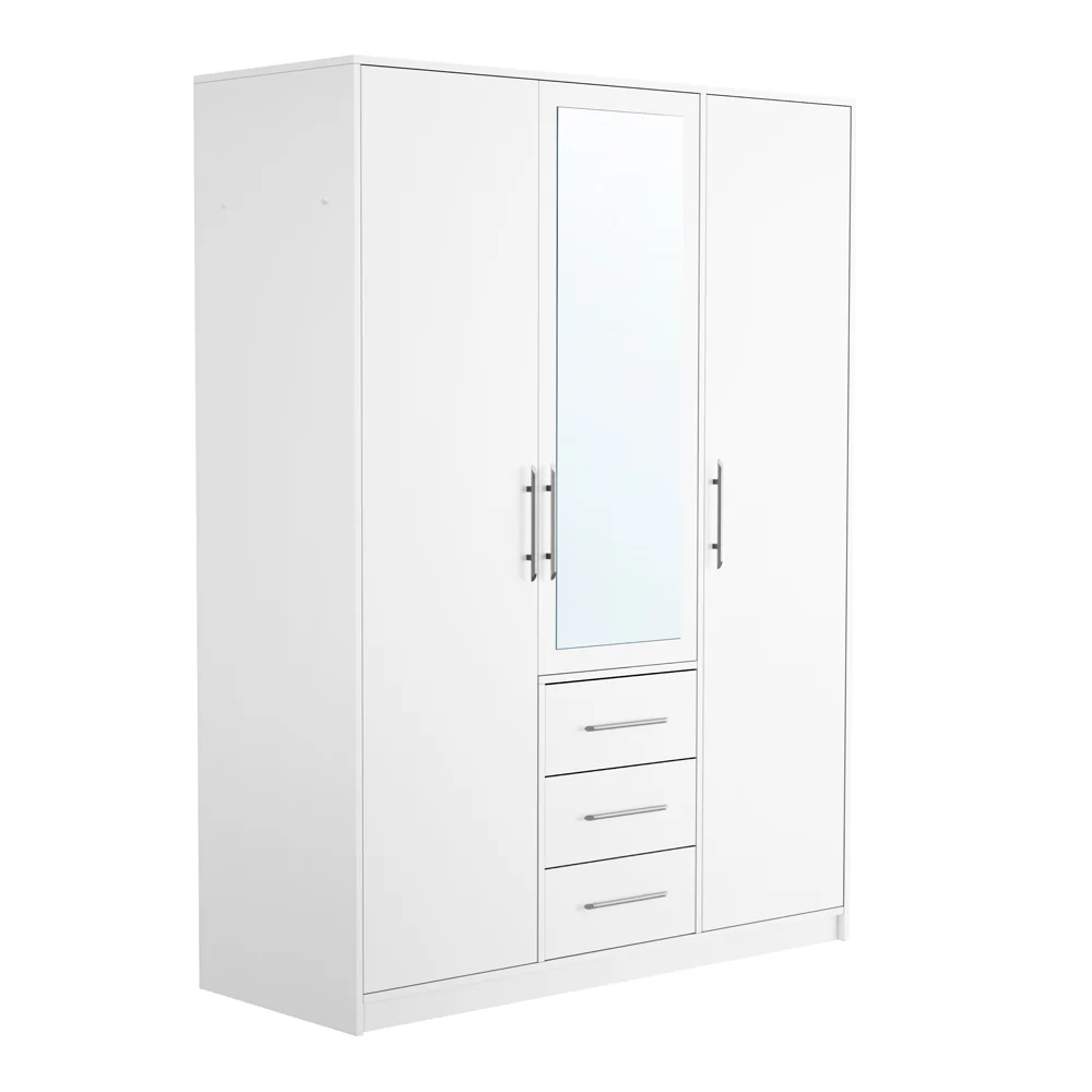 Bali - 3 Door White Wardrobe