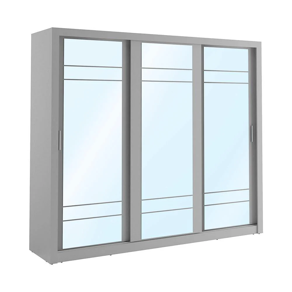 Boston 3DR Wardrobe Grey