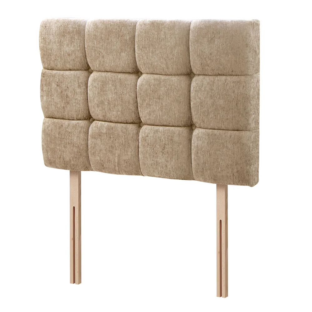 Chenille - Cubed Buttoned Single Headboard (3ft) - Image 7