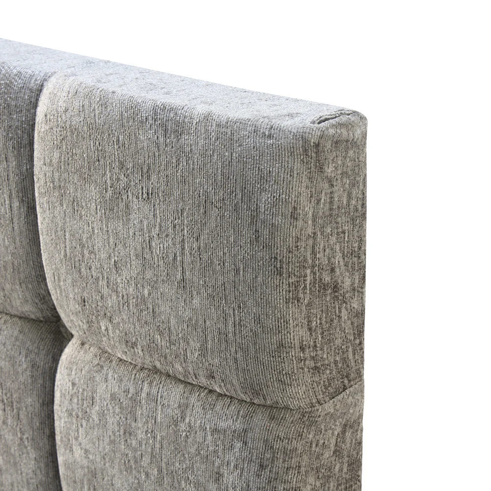 Chenille - Cubed Buttoned King Size Headboard (5ft) - Image 2