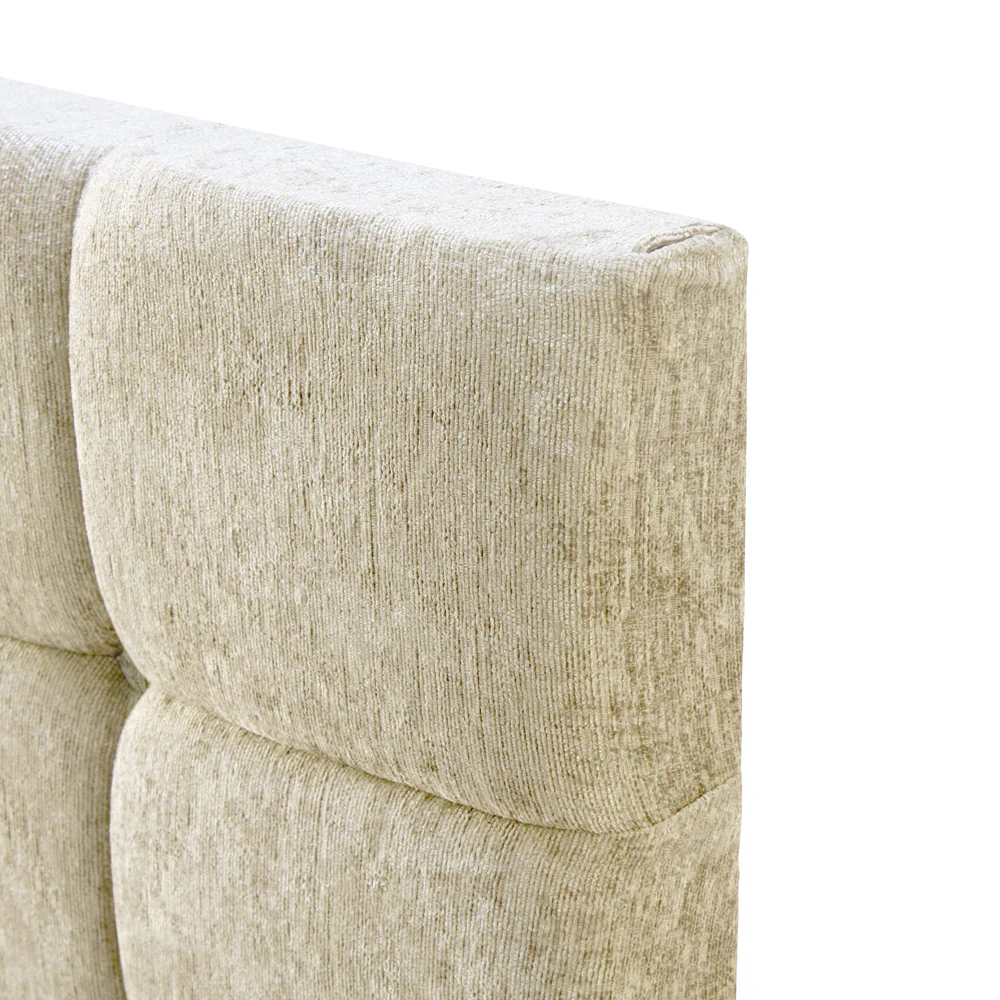 Chenille - Cubed Buttoned Double Headboard (4ft6) - Image 6
