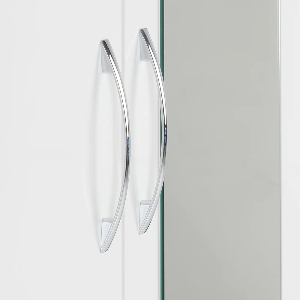 Nevada 2DR Wardrobe White with Mirror - Image 6