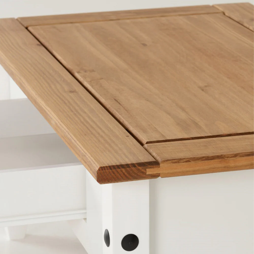 Corona - 1 Drawer White Coffee Table - Image 5