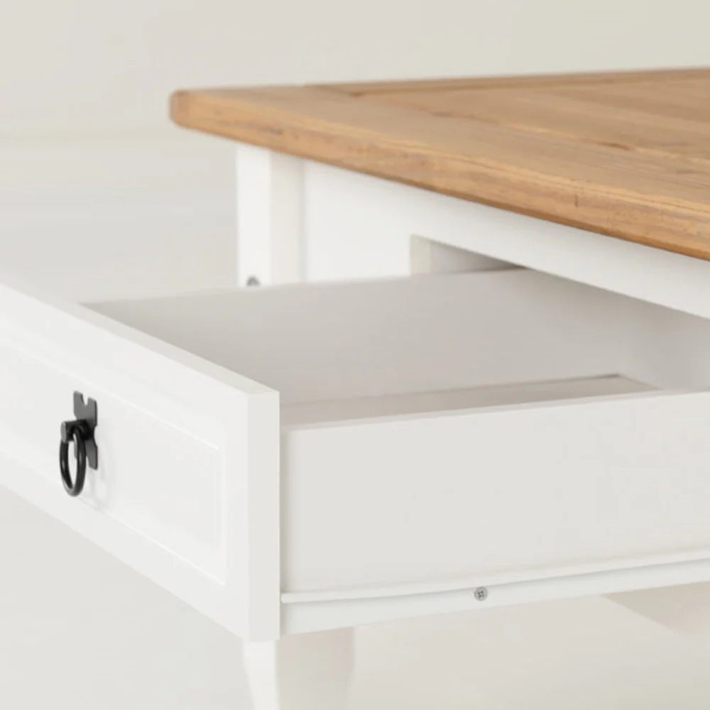 Corona - 1 Drawer White Coffee Table - Image 6