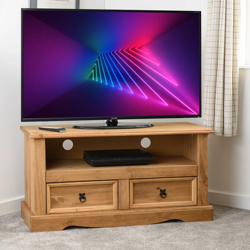 Corona Flat Screen TV Unit Pine - Image 4