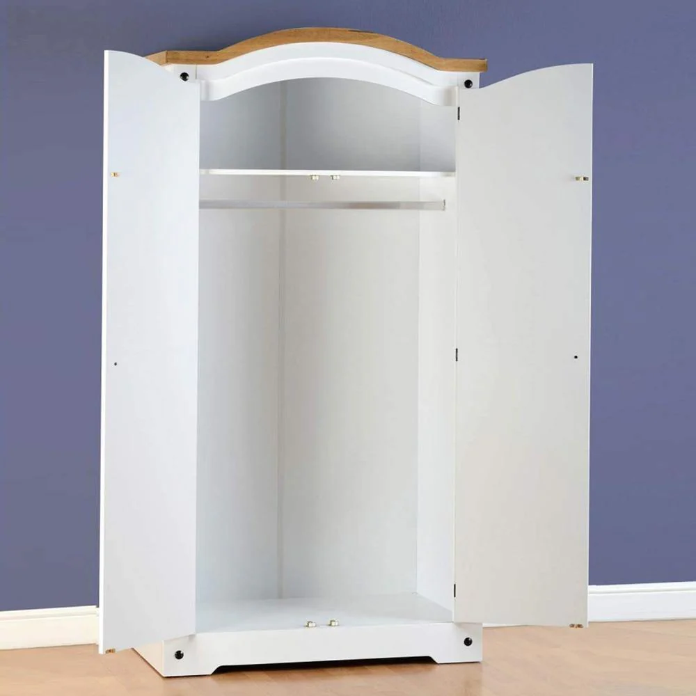 Corona 2DR Wardrobe White - Image 3