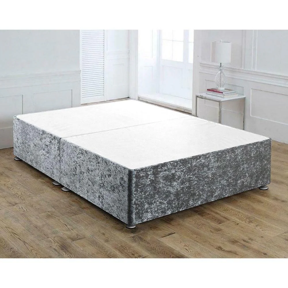 Crushed Velvet Small Double Divan Base (4ft) - Image 2