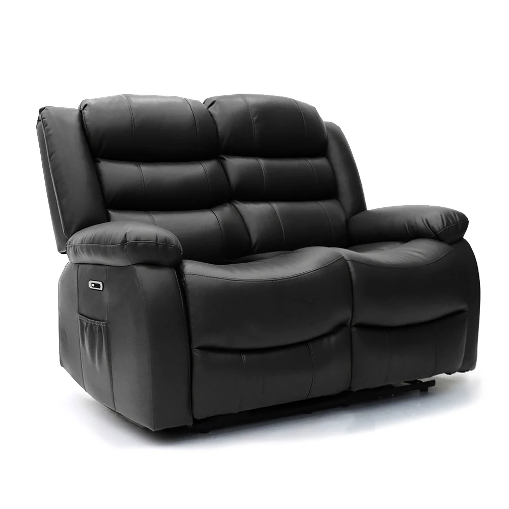 Electra - 3+2+1  Black Electric Recliner Suite with  Drinks Tray - Image 6