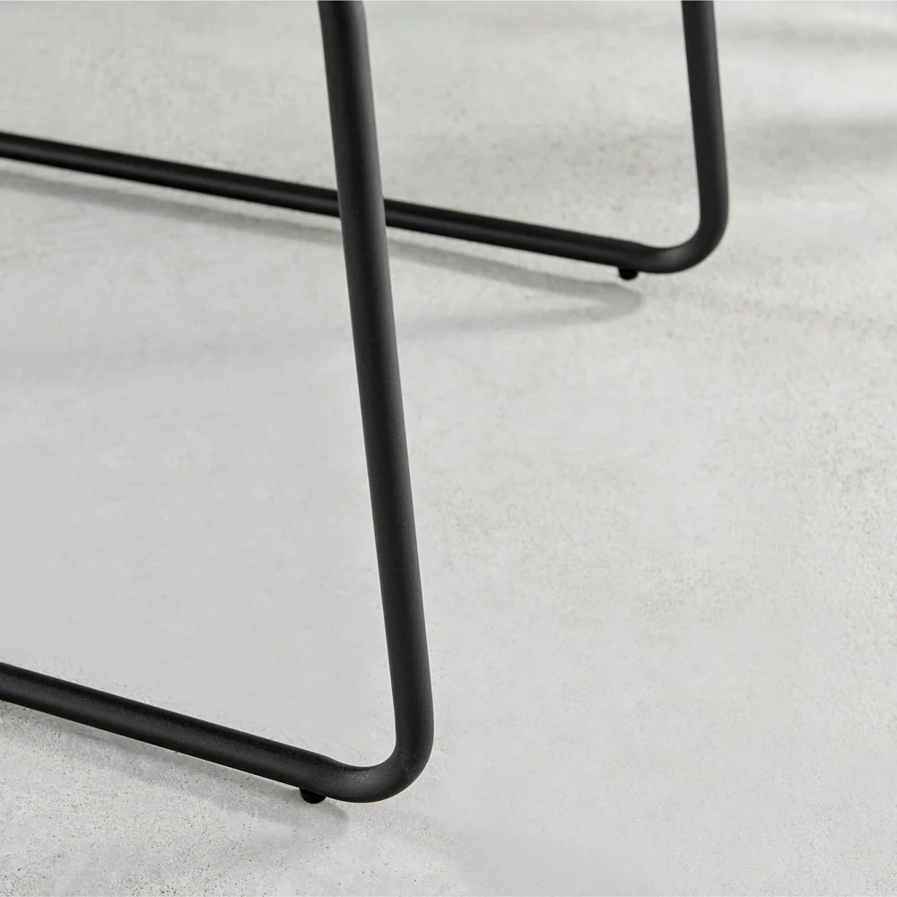 Halle - Beige Fabric Black Leg Dining Chair - Image 9