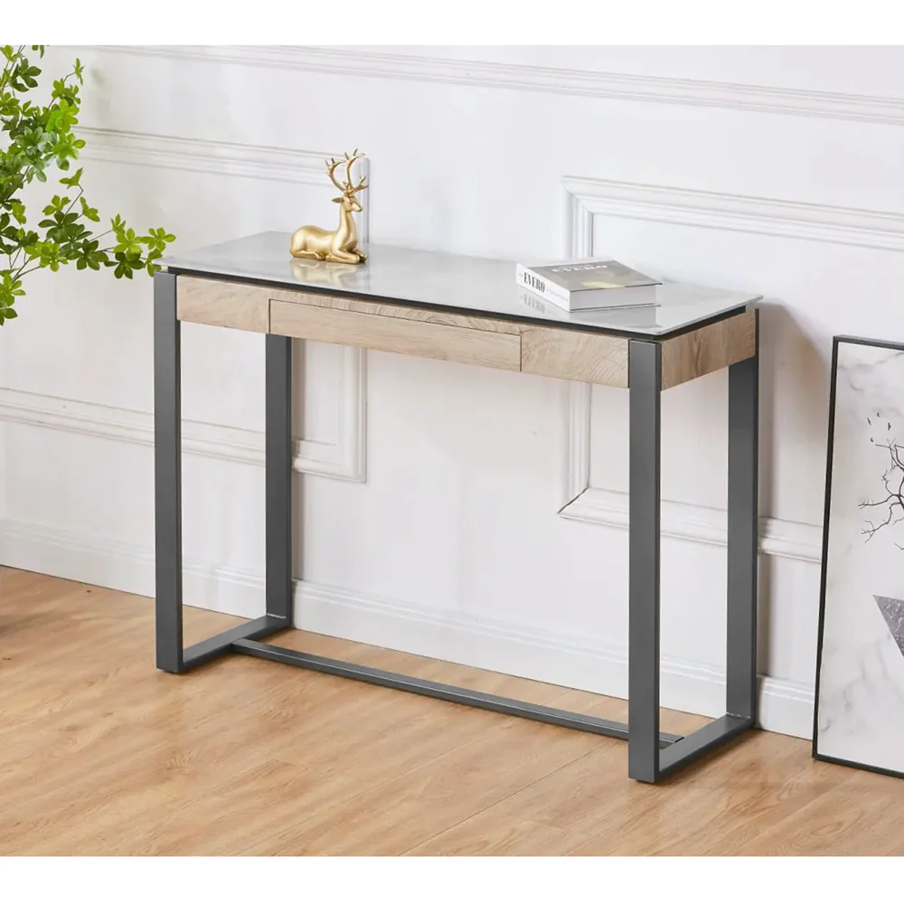 Jersey - Sintered Grey Stone Console Table - Image 4