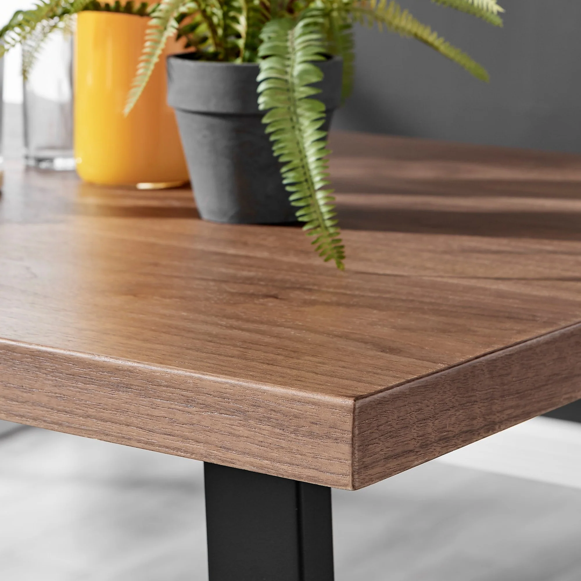 Kerry - 4 Seat Dark Oak Wood Effect Dining Table - Image 4