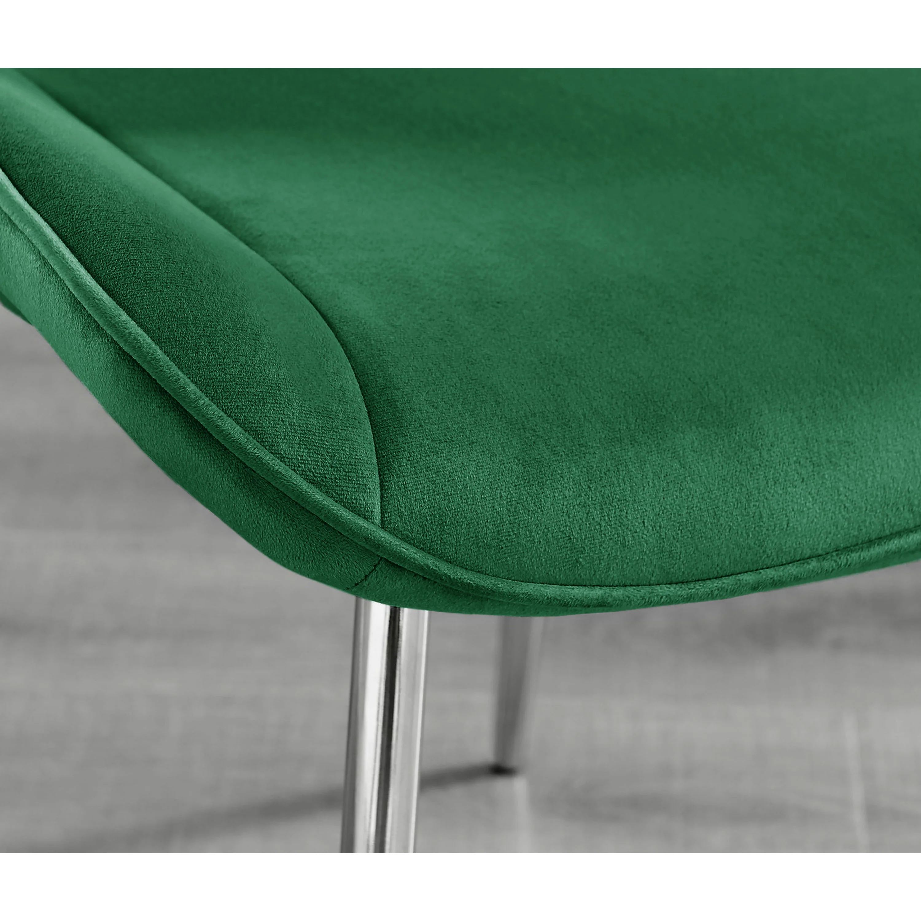 Kerry - Dark Oak Wood Effect Dining Table & 4 Maya Green Velvet Dining Chairs - Image 11