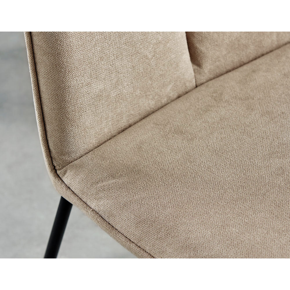 Halle - Beige Fabric Black Leg Dining Chair - Image 8