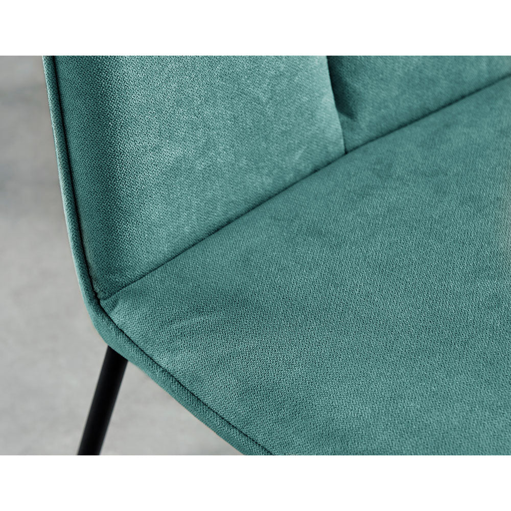 Avery - Extending Dining Table & Halle Turquoise Fabric Dining Chairs - Image 7