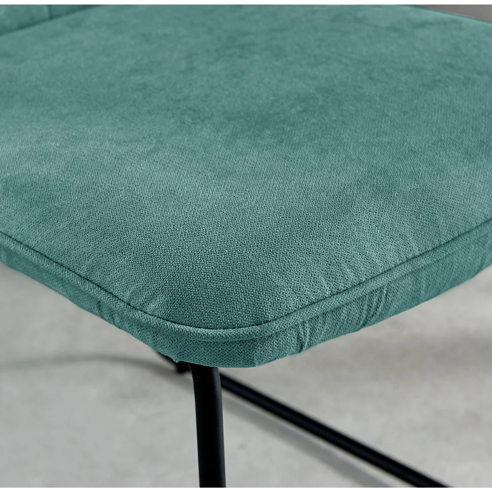 Avery - Extending Dining Table & Halle Turquoise Fabric Dining Chairs - Image 8