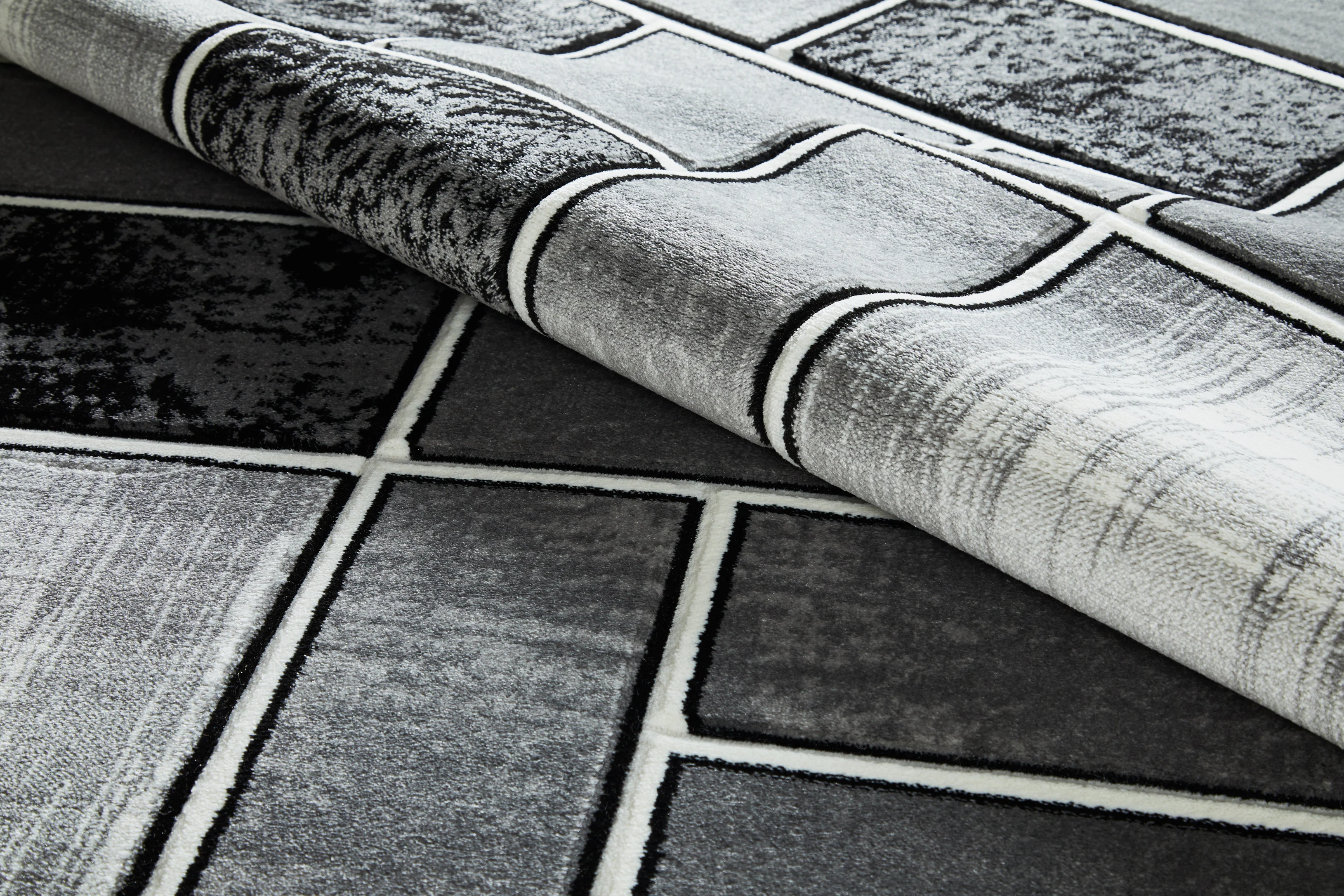 Lagos Grey Black Rug - 160cm x 230cm - Image 5