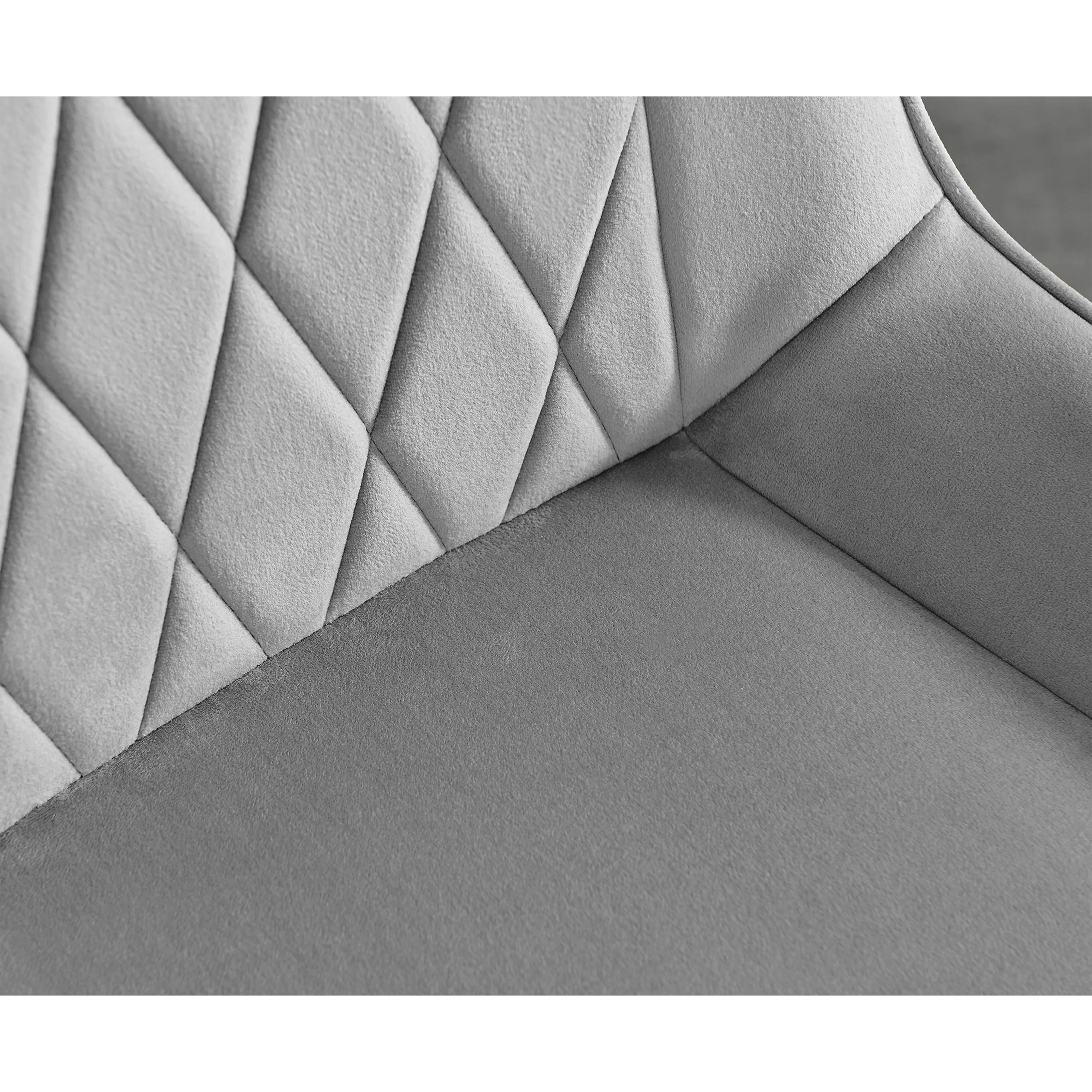 Maya - Grey Velvet Chrome Leg Luxury Dining Chair - Image 4