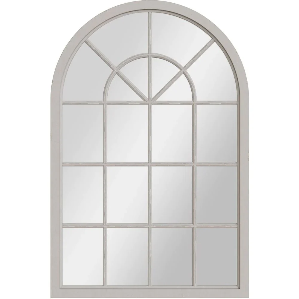 Mirror Collection - Grey Small Arched Window Mirror - Image 3