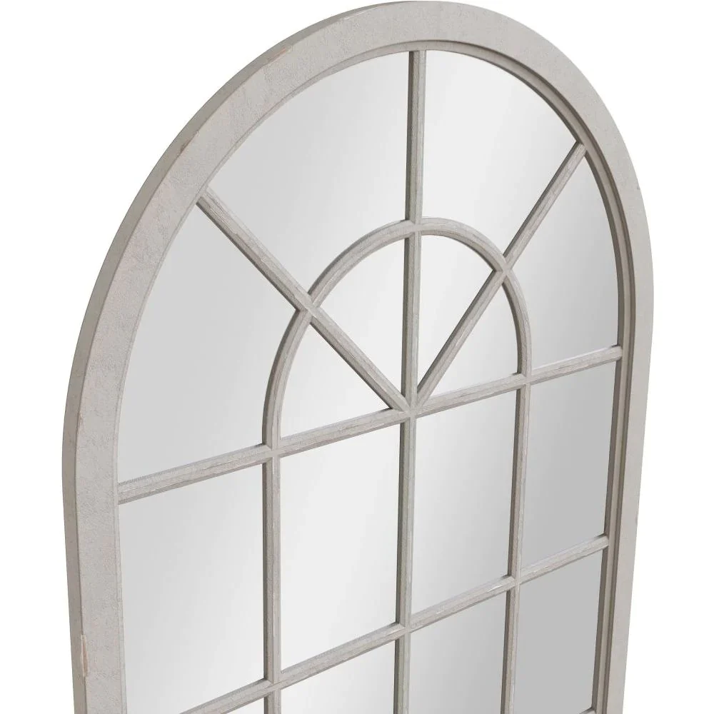 Mirror Collection - Grey Small Arched Window Mirror - Image 4