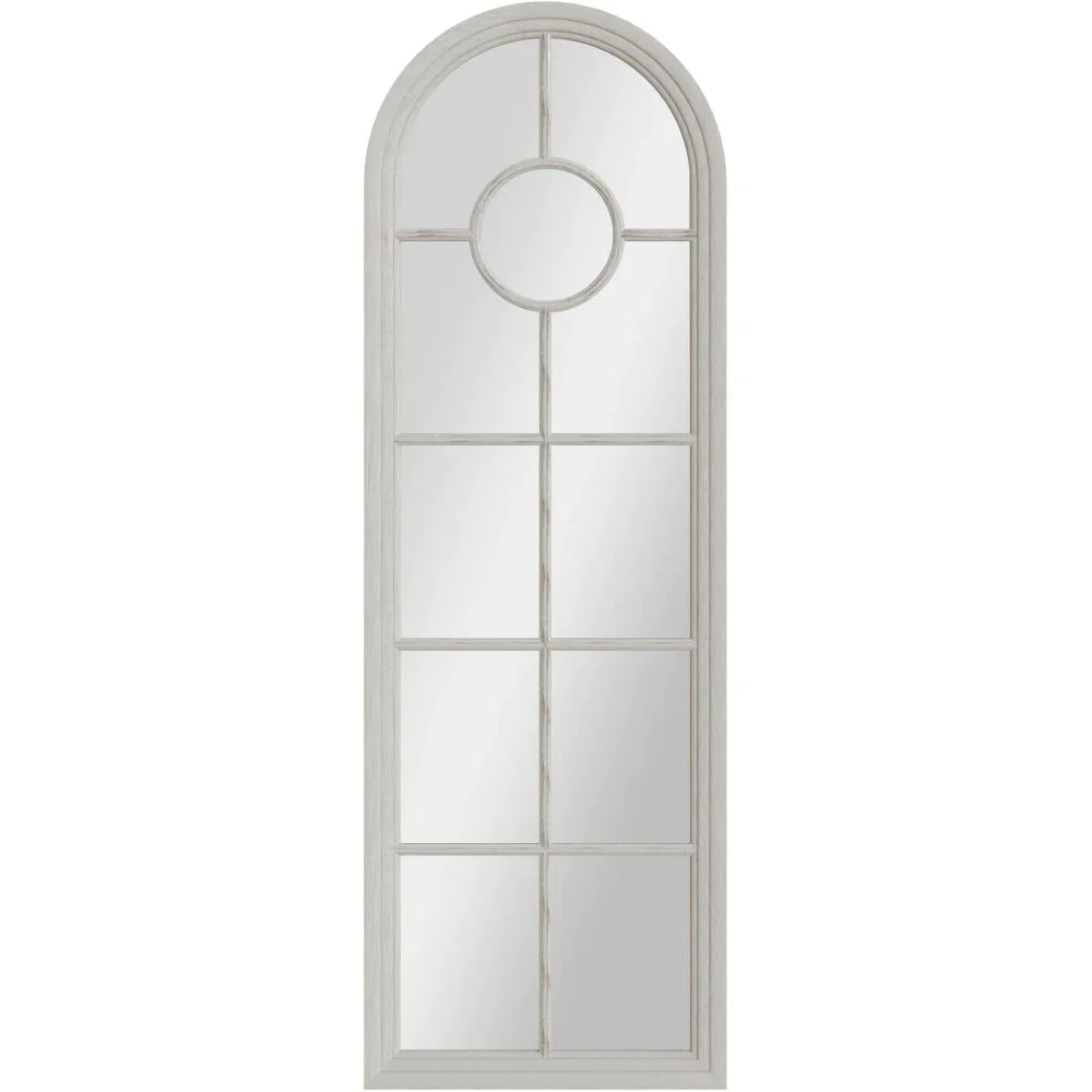 Mirror Collection - Narrow White Arched Window Mirror - Image 3