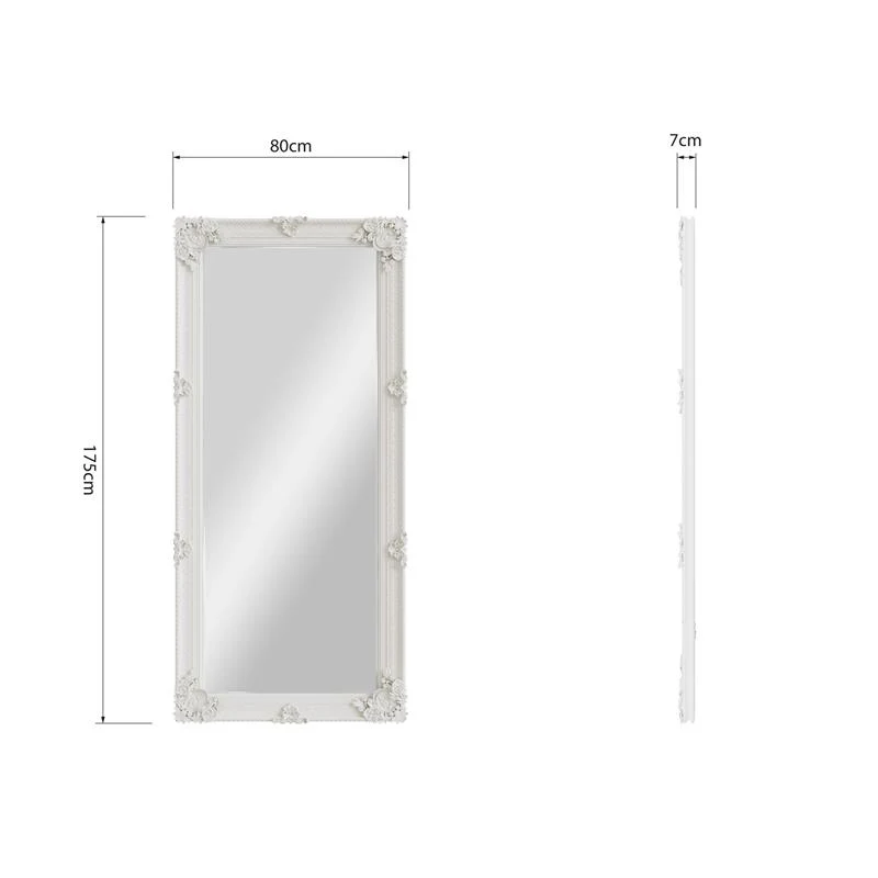 Mirror Collection - White Wooden Mirror - Image 5