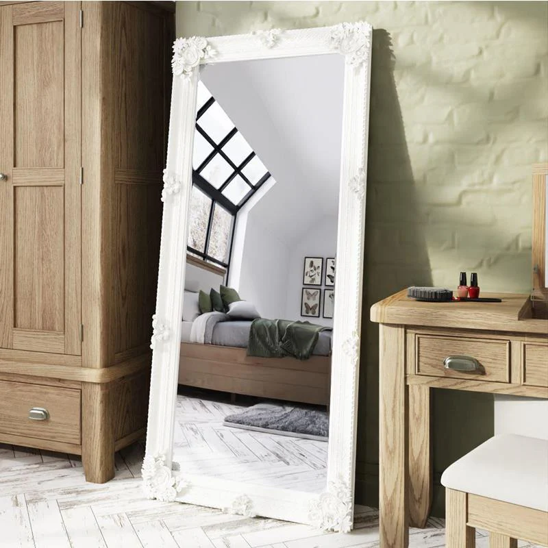 Mirror Collection - White Wooden Mirror - Image 6
