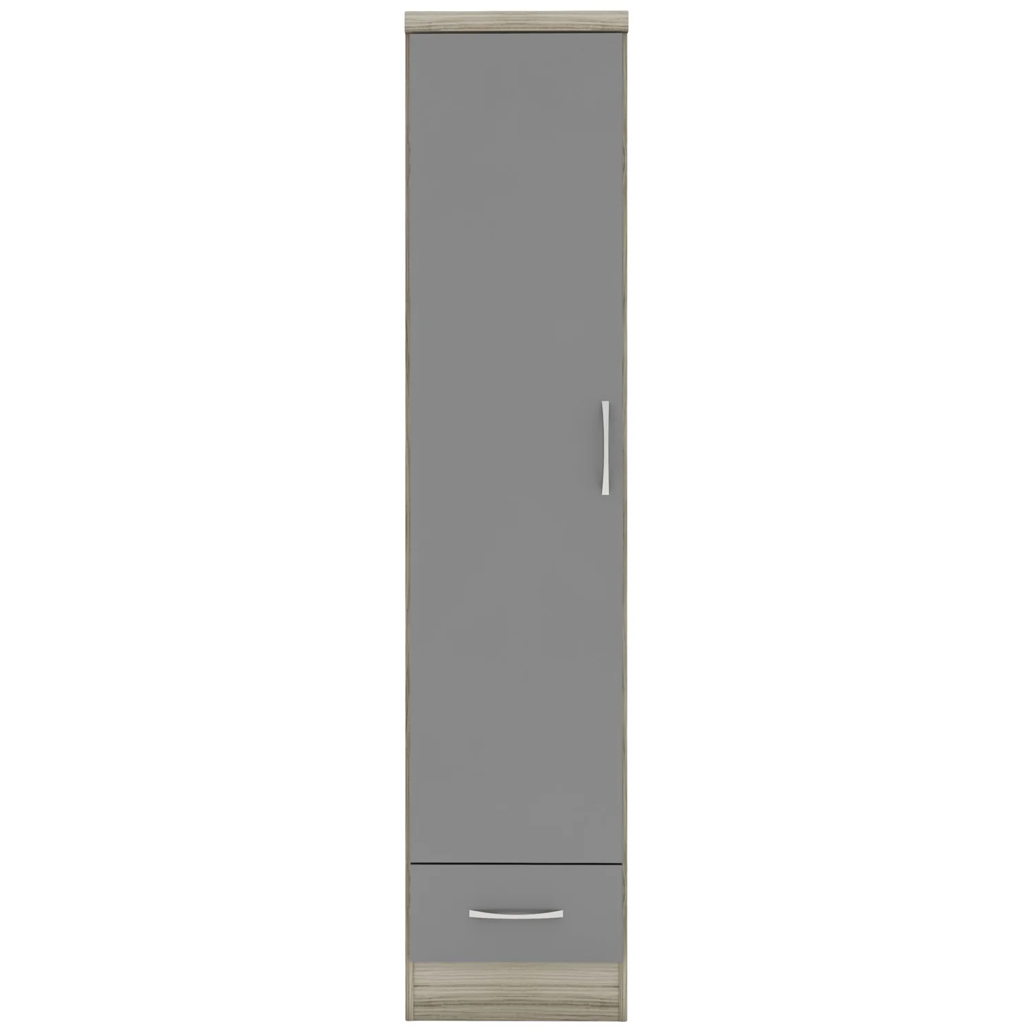 Nevada 1 Door Wardrobe Grey - Image 2