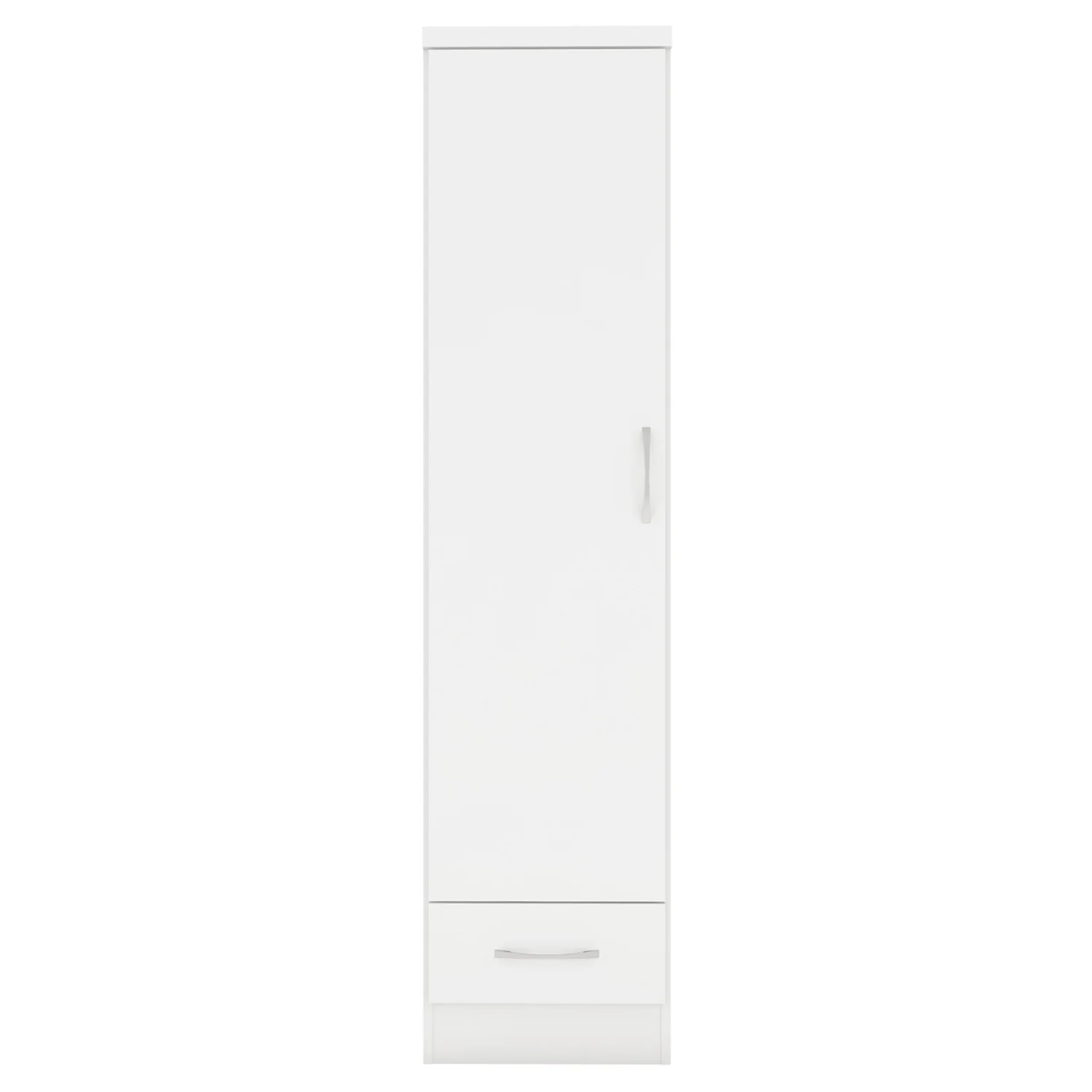 Nevada 1 Door Wardrobe White - Image 2