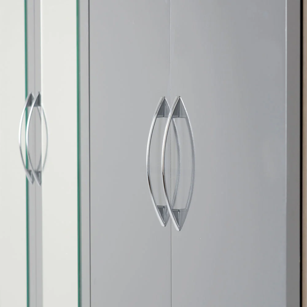 Nevada 4 Door Wardrobe Grey - Image 3