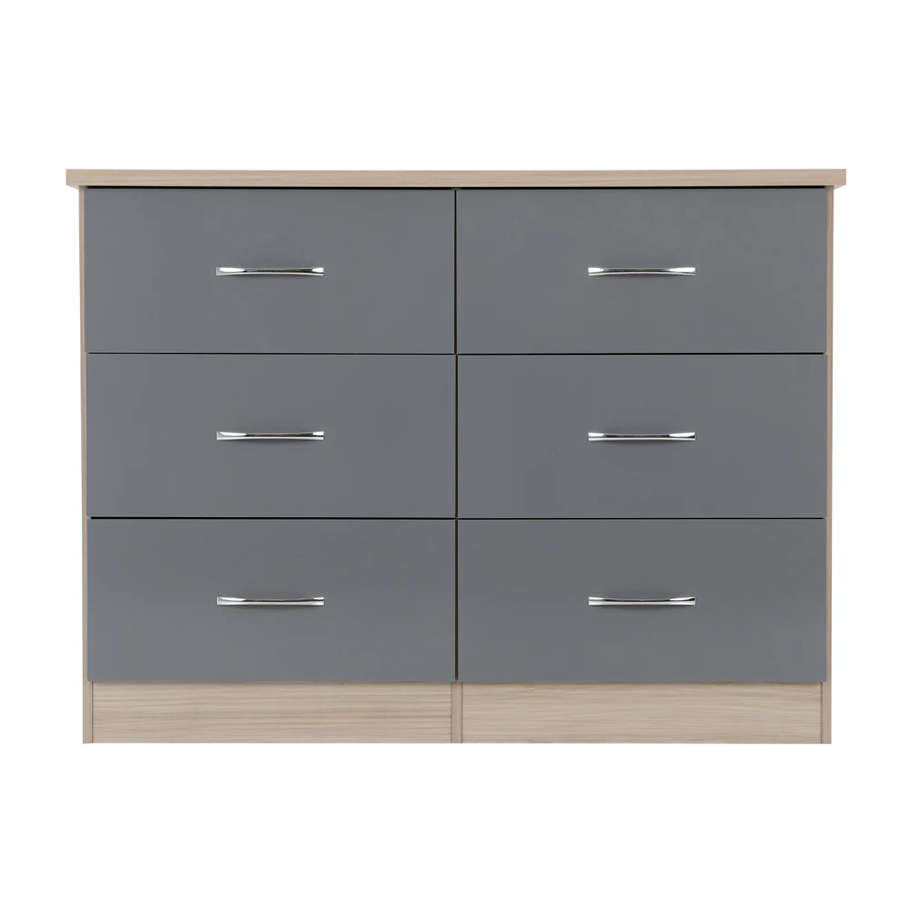 Nevada 6 Drawer Chest Grey - Image 3