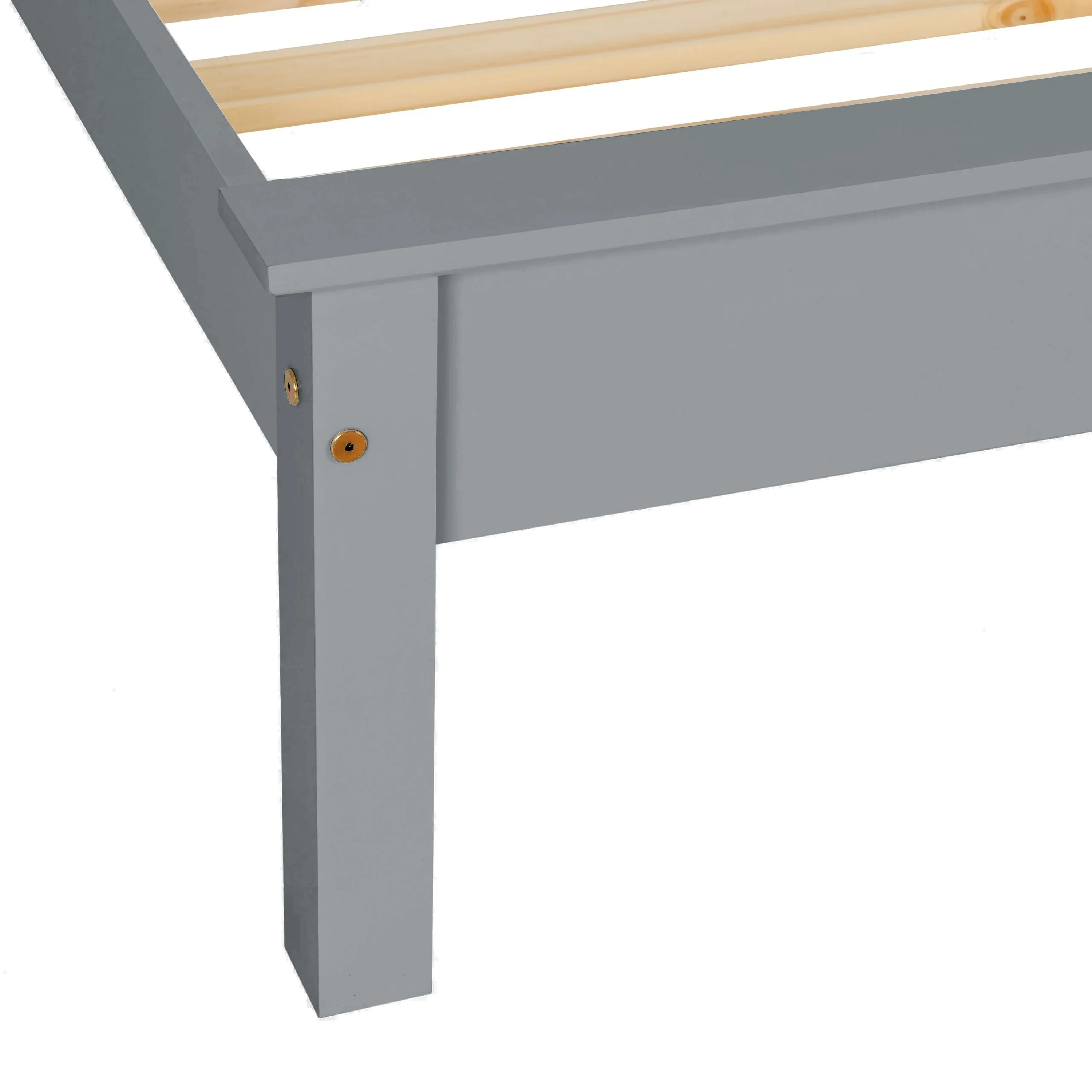 Oxford - Smokey Grey Double Frame Bed & Mattress (4ft6) - Image 5