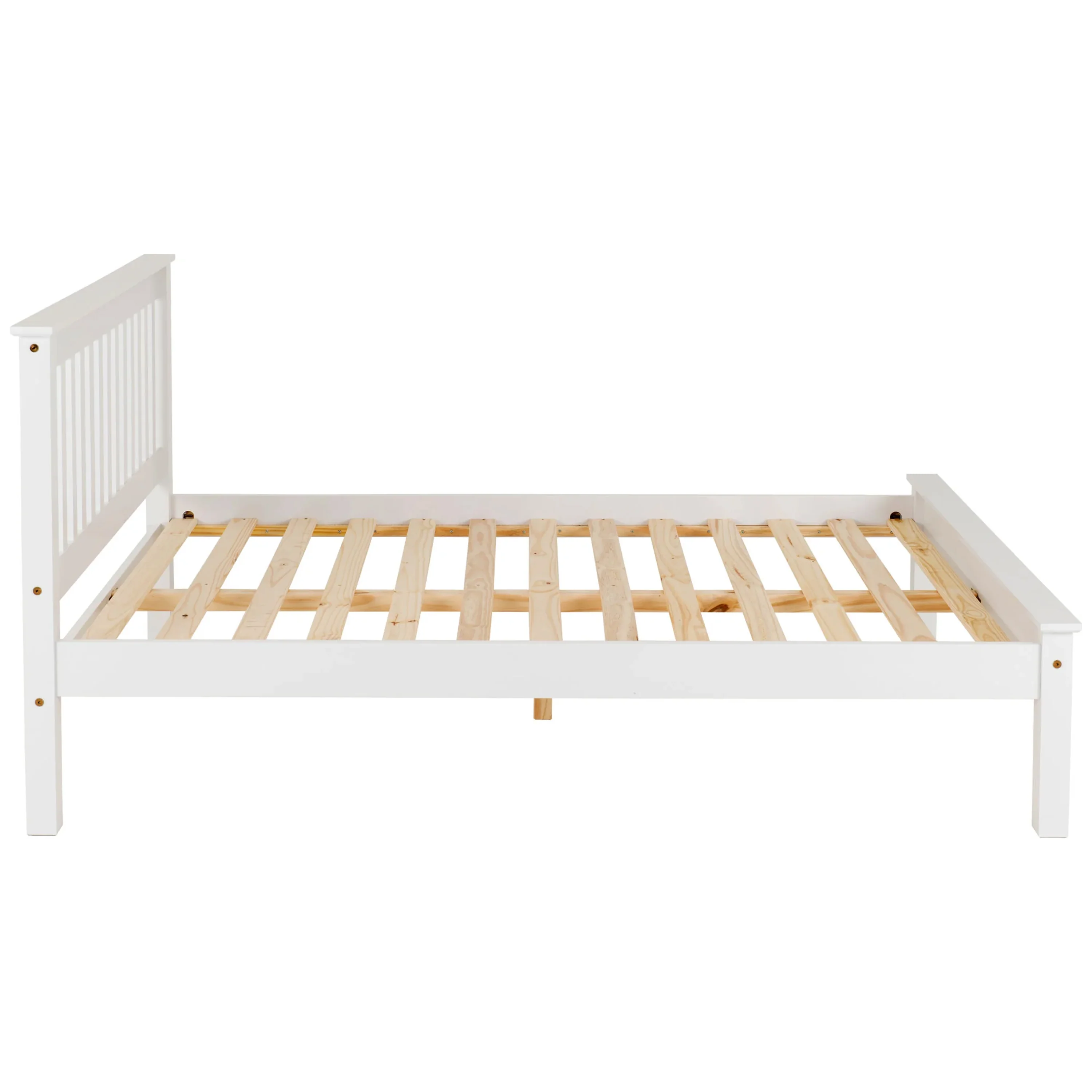 Oxford - White Small Double Frame Bed & Mattress (4ft) - Image 4