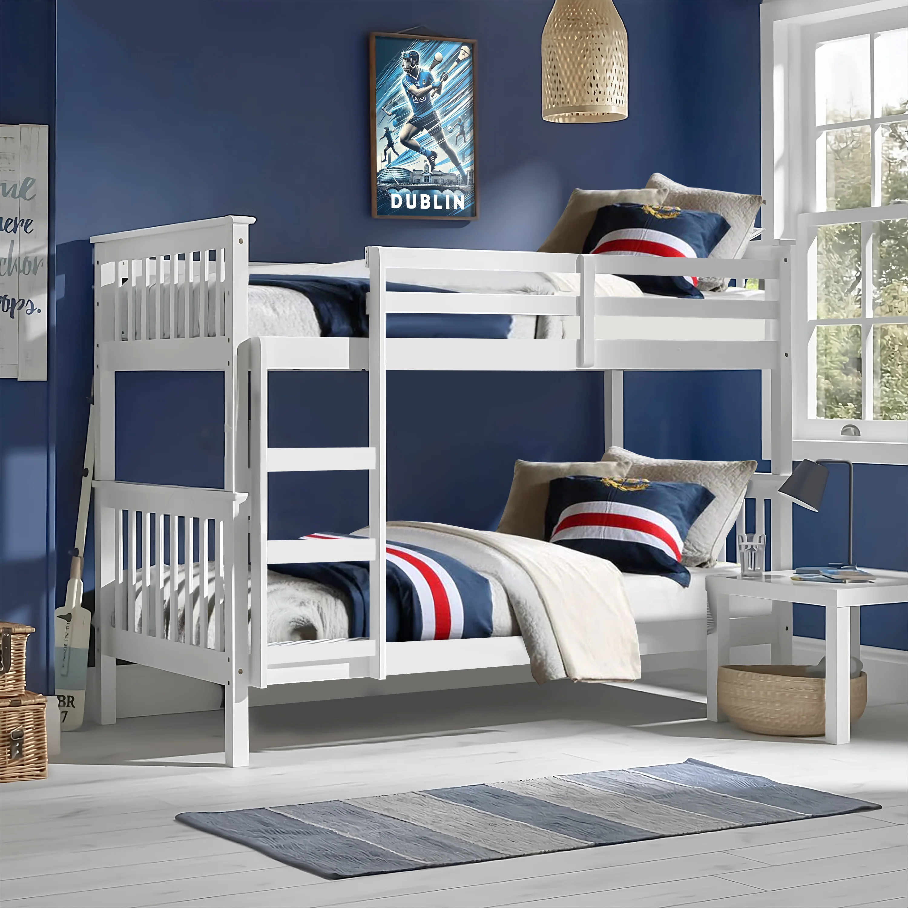 Oxford - White Single Bunk Bed & Mattresses - Image 6
