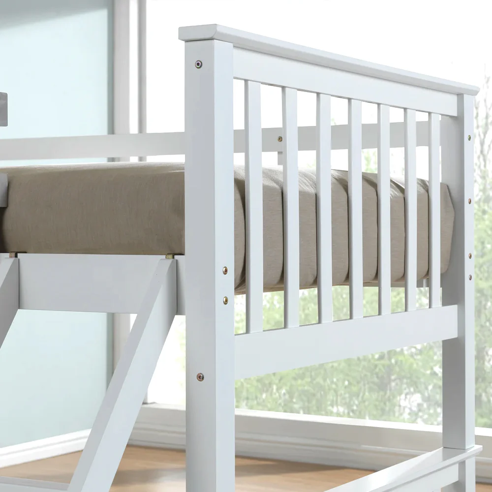 Oxford - White Triple Bunk Bed & Mattresses - Image 3