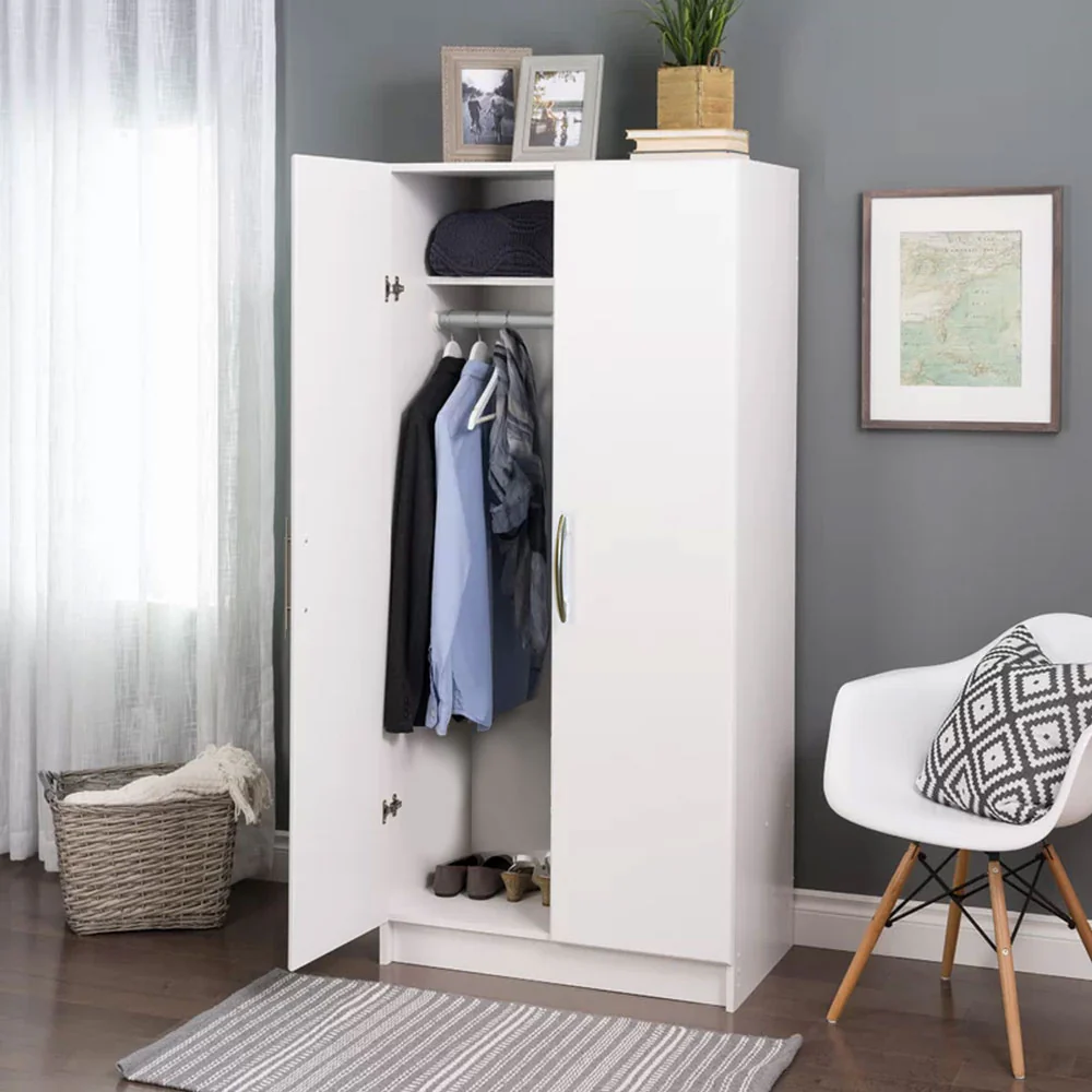 Pacific 2DR Wardrobe White - Image 2