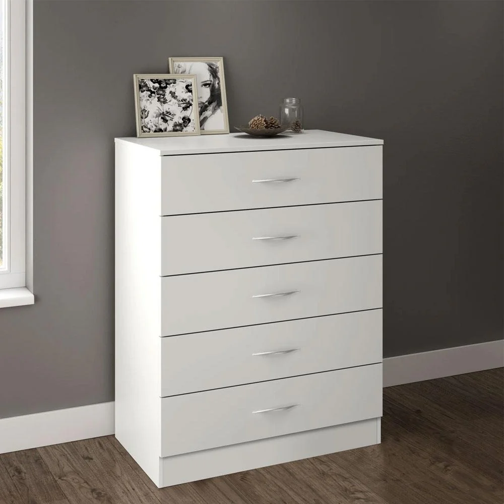 Pacific Wide 5 Drawer Chest White - Image 2