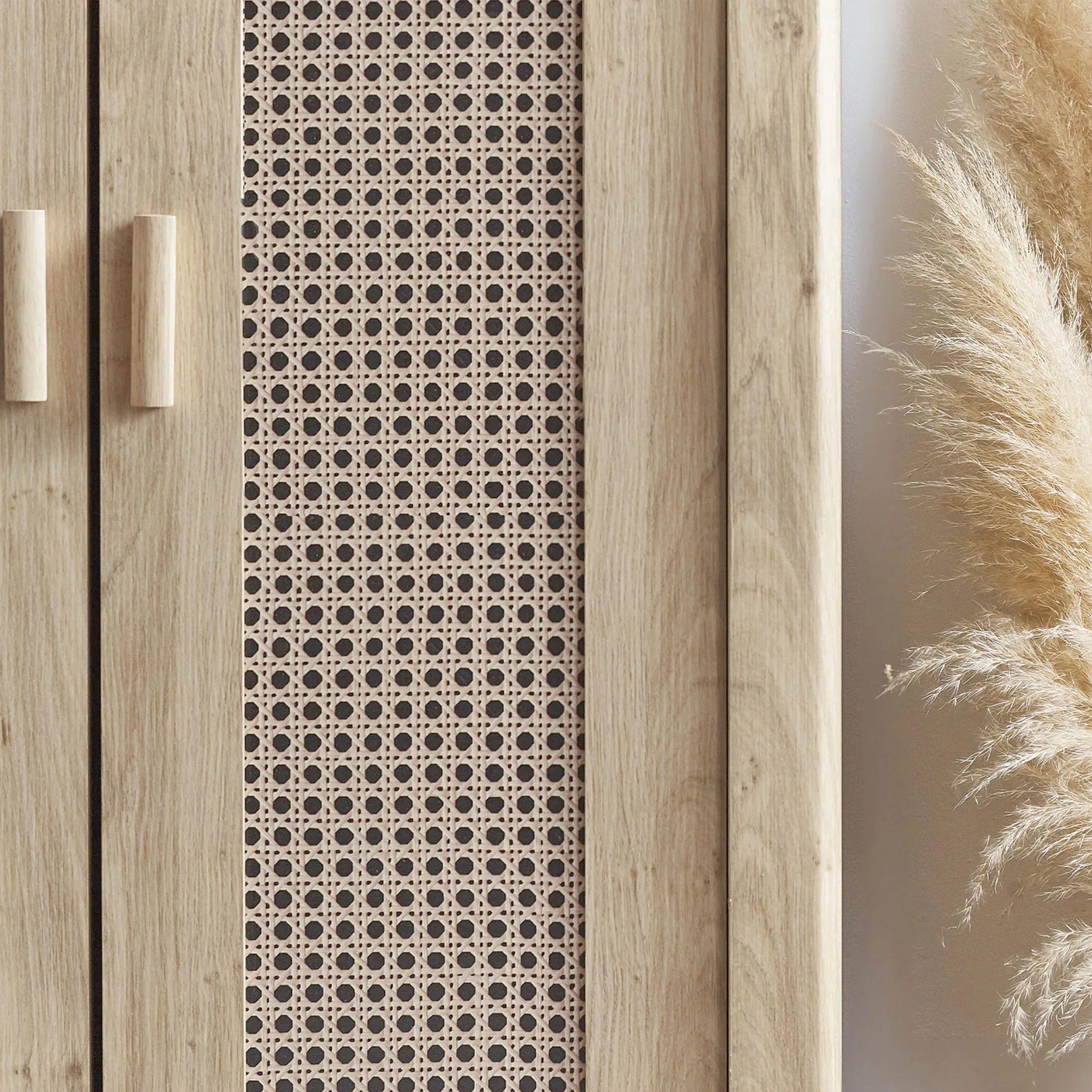 Parma - Rattan Effect 2 Door Wardrobe - Image 2