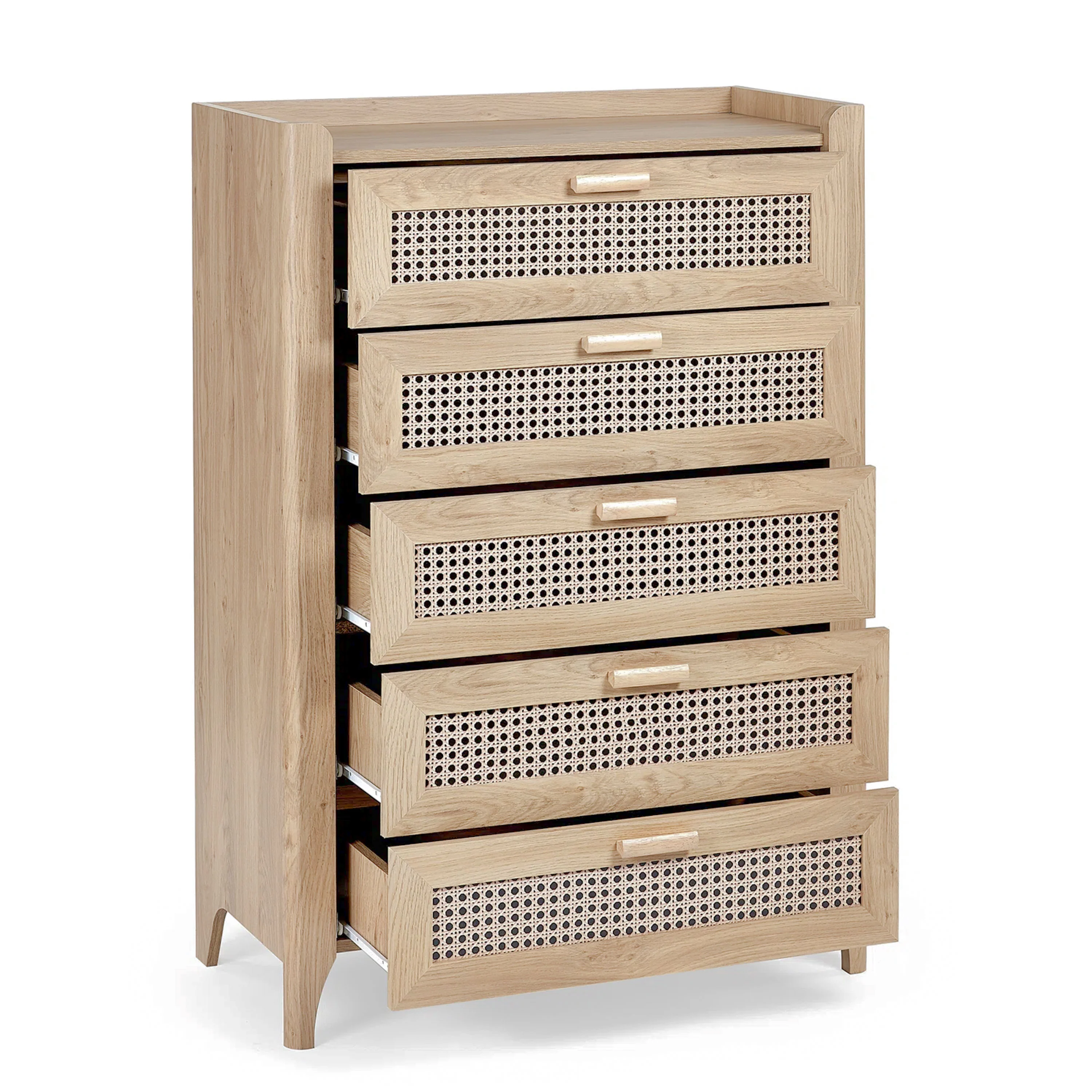 Parma - Rattan Effect 5 Drawer Chest - Image 3