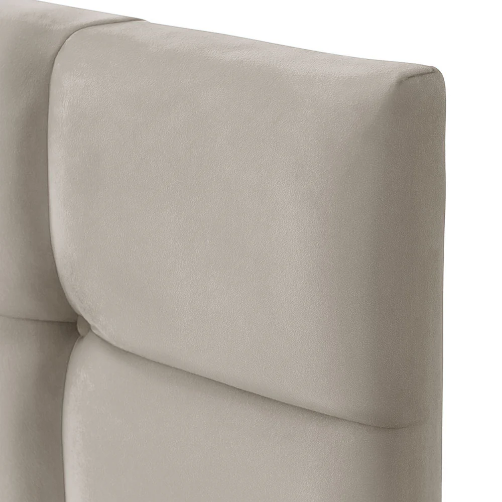 Plush Velvet - Cubed Buttoned Double Headboard (4ft6 ) - Image 11