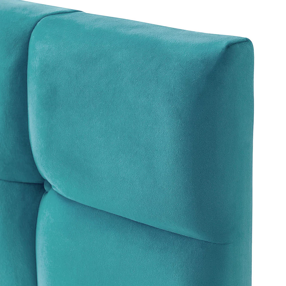 Plush Velvet - Cubed Buttoned Double Headboard (4ft6 ) - Image 17