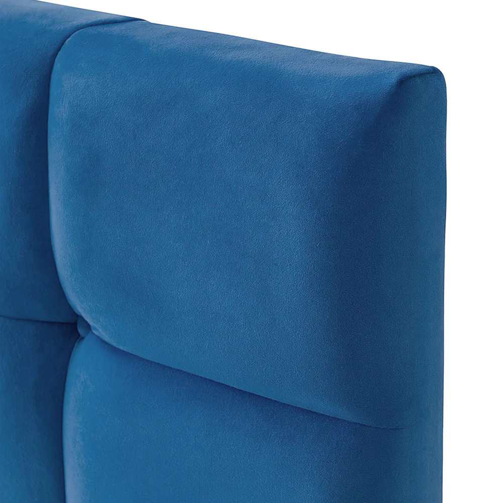 Plush Velvet - Cubed Buttoned Double Headboard (4ft6 ) - Image 20
