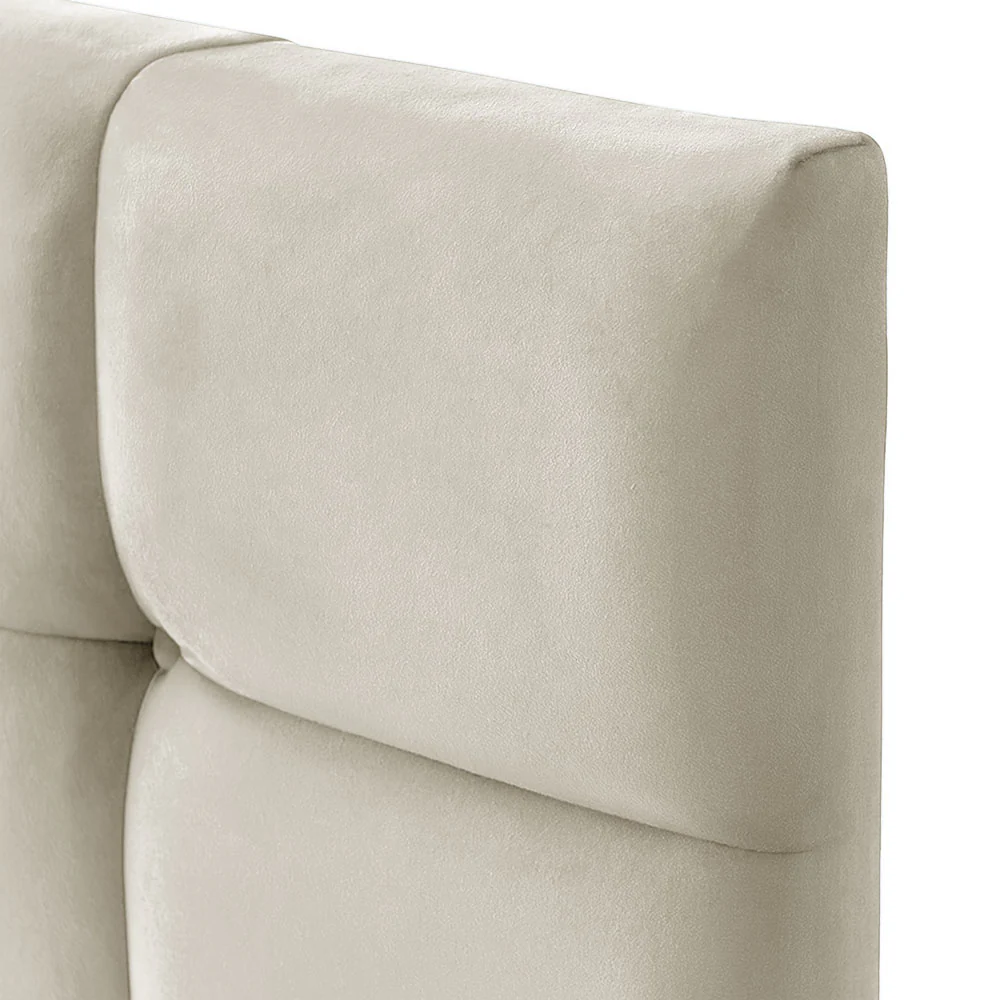 Plush Velvet - Cubed Buttoned Double Headboard (4ft6 ) - Image 8
