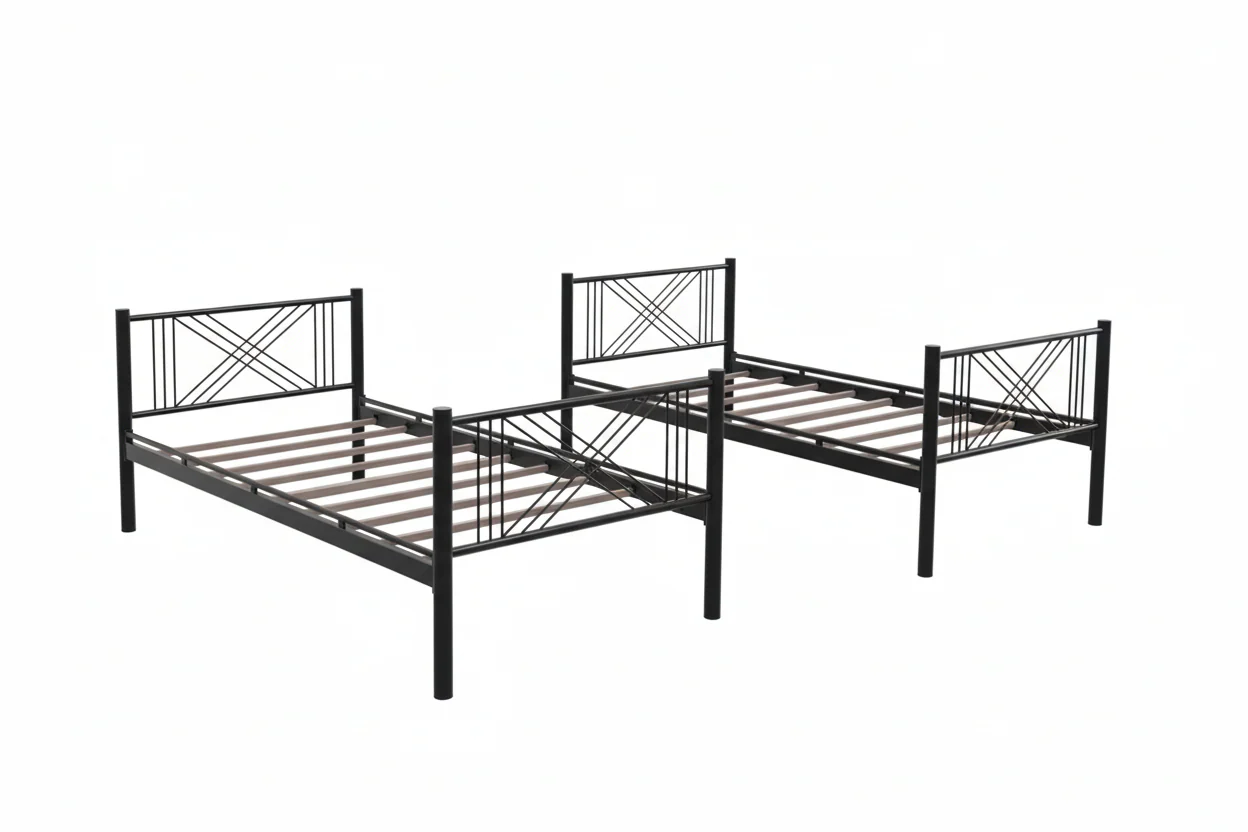 Ranza - Standard Black Metal Bunk Bed & Mattresses - Image 3