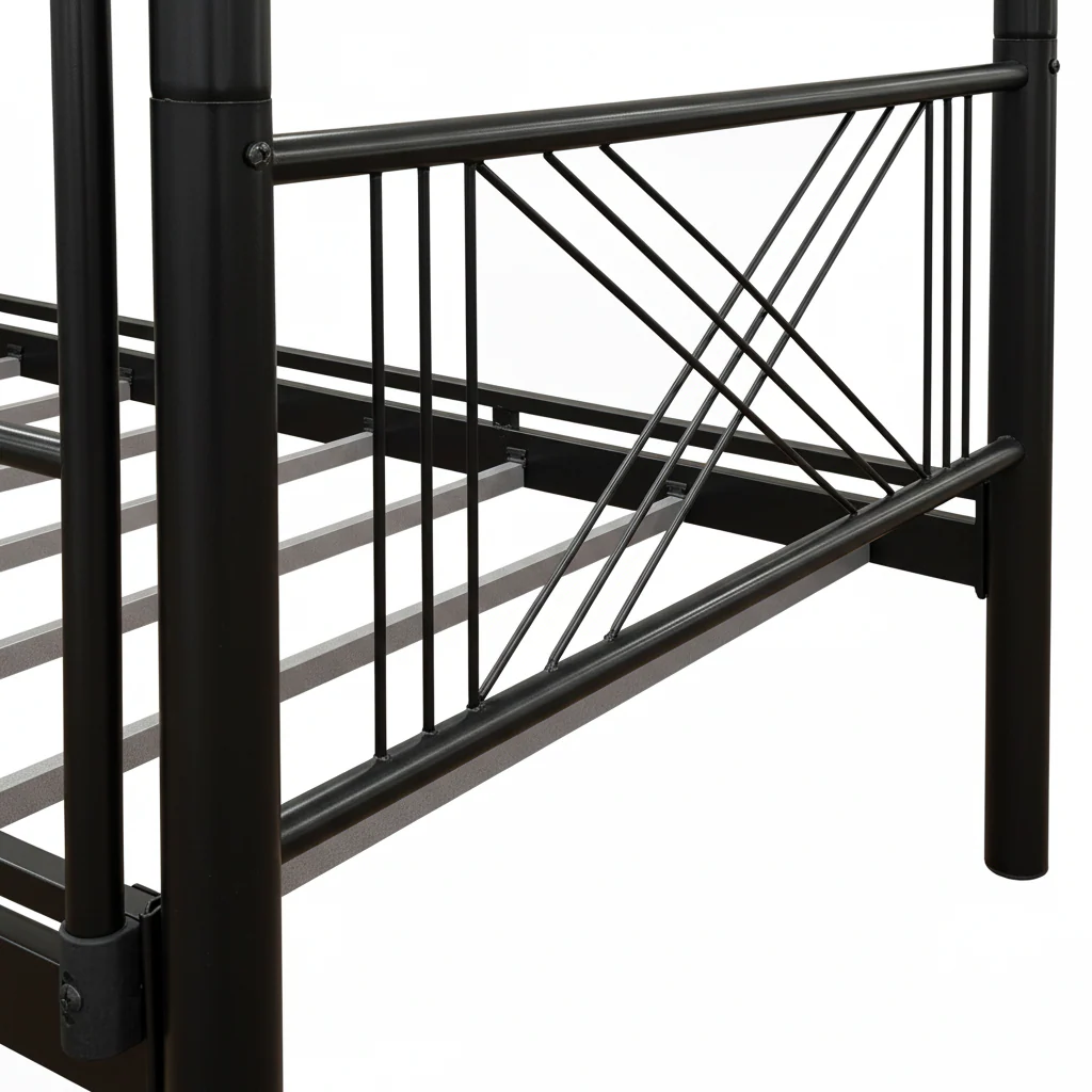 Ranza - Standard Black Metal Bunk Bed & Mattresses - Image 4