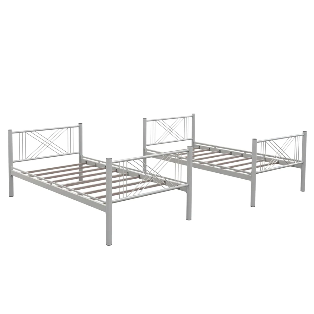 Ranza - Standard Grey Metal Bunk Bed & Mattresses - Image 3