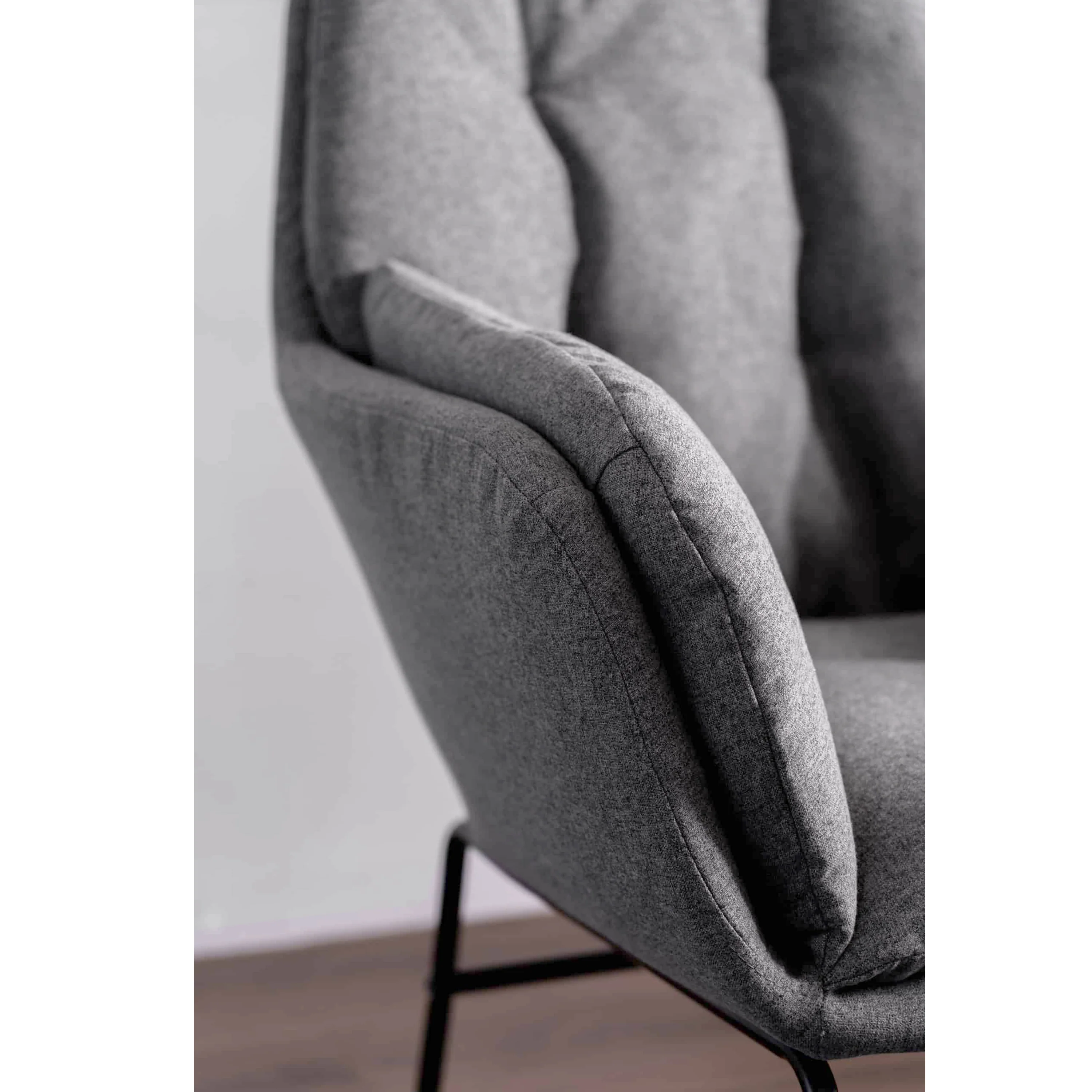 Rena - Grey Fabric Armchair - Image 3