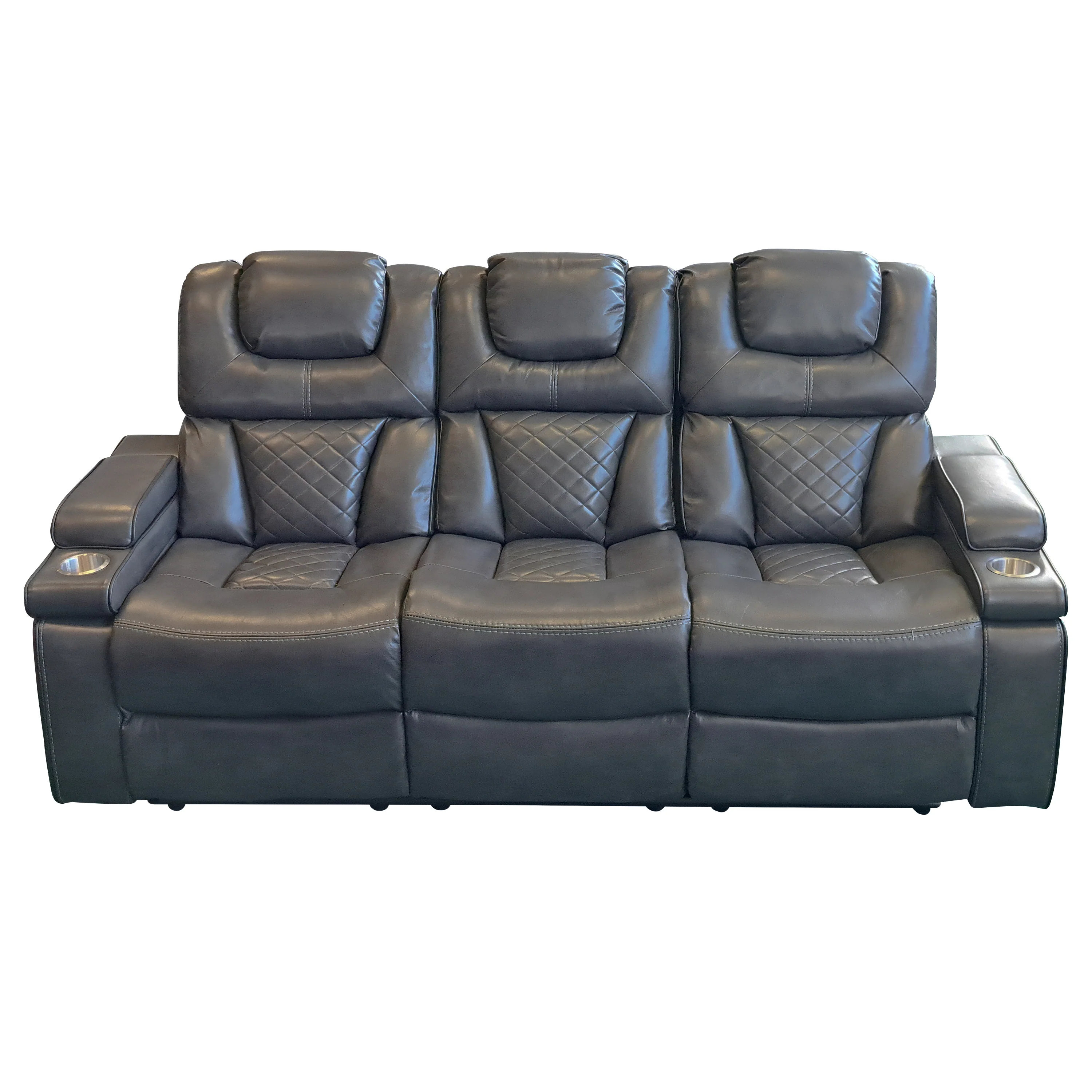 Roseline 3-2 Charcoal Reclining Suite with Console - Image 4